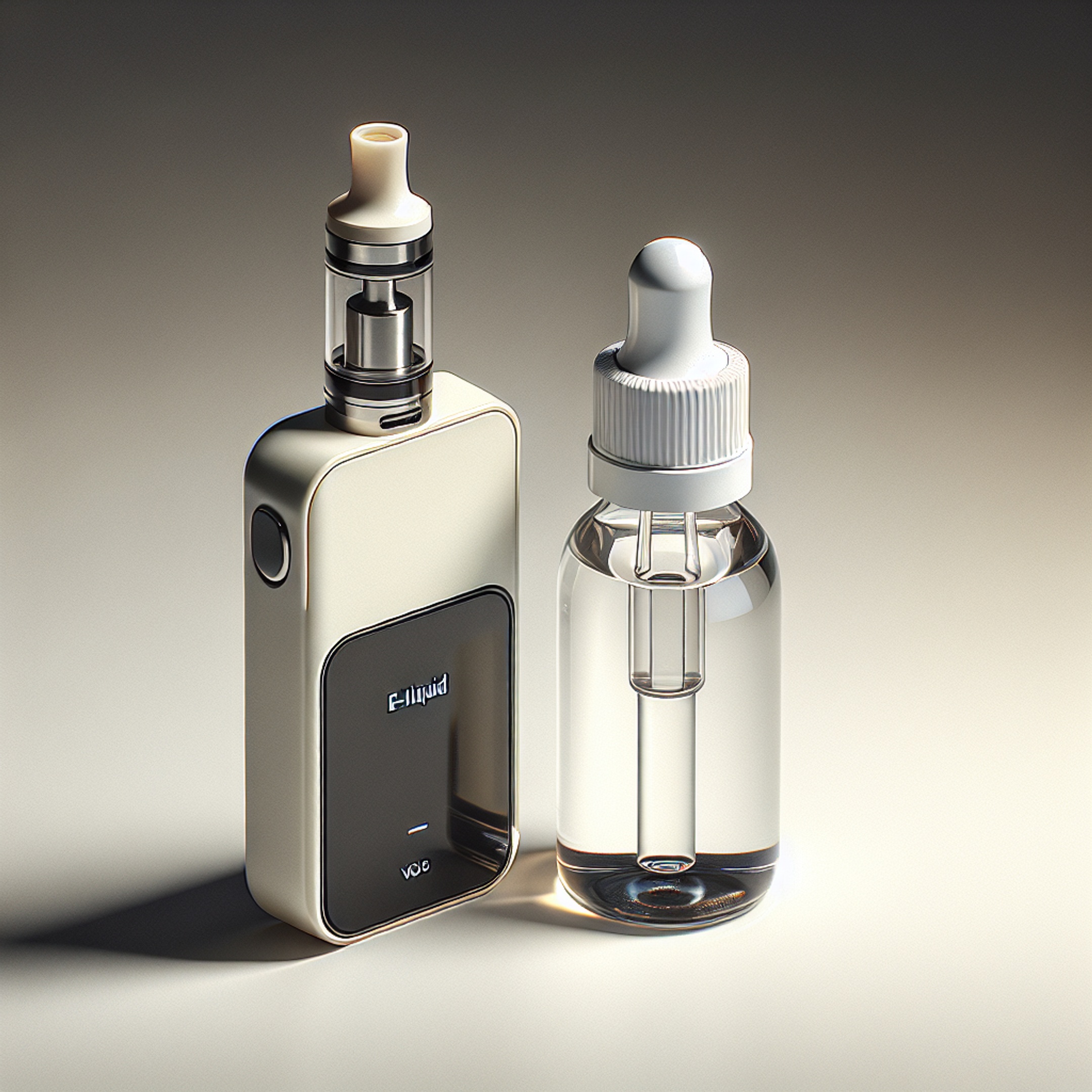 Pod-девайс поруч із флаконом органіка жижа для вейпу