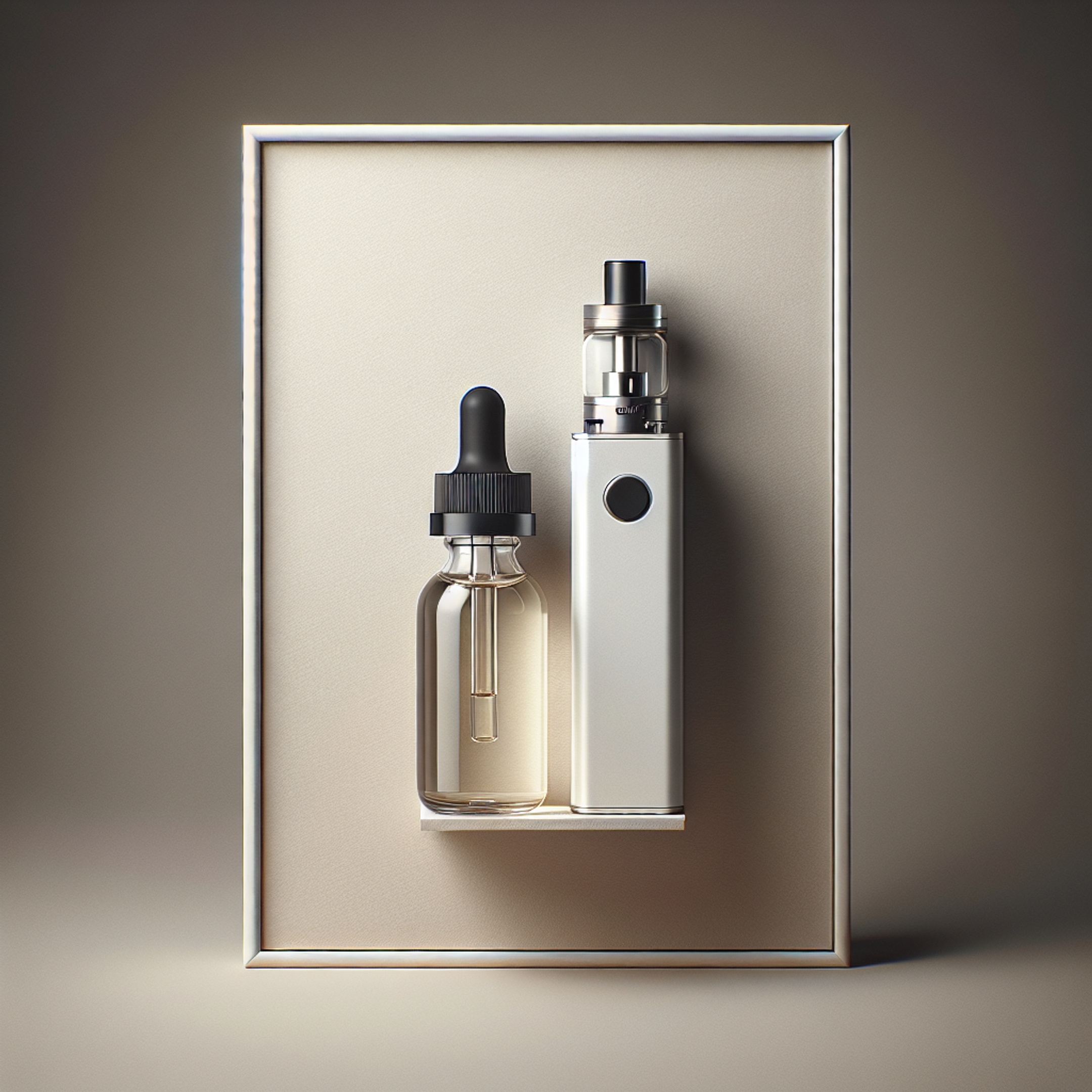 Флакон преміум жижі та pod-система на нейтральному фоні, ілюстрація порівняльного огляду Five Pawns Саурин Айс Жижа Рефрост